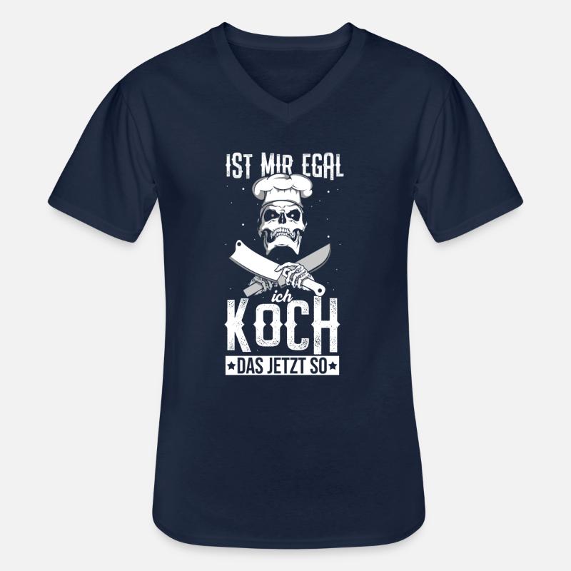 Koch Chefkoch Kochen Geschenk - Ich koch das so - Männer-T-Shirt mit V-Ausschnitt - Navy