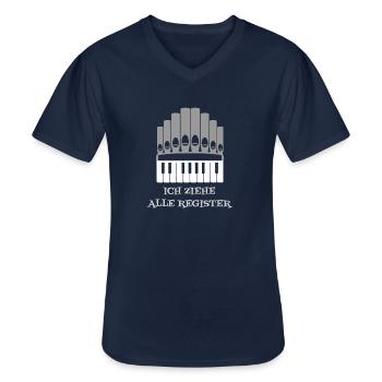 Organist Spruch Orgel Musiker - Männer-T-Shirt mit V-Ausschnitt - Navy - Vorne - AI Model Male 178 dark (178cm)