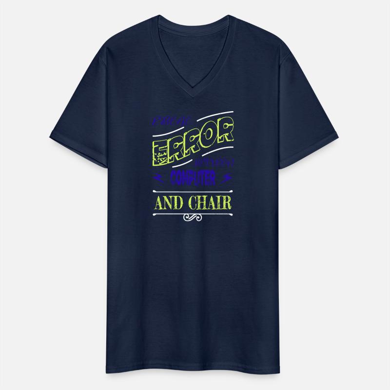 analyst present idea hacker computer science Männer-T-Shirt mit V-Ausschnitt