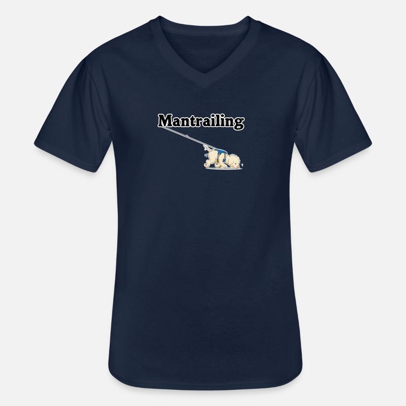 Mantrailing1 2 - Männer-T-Shirt mit V-Ausschnitt - Navy