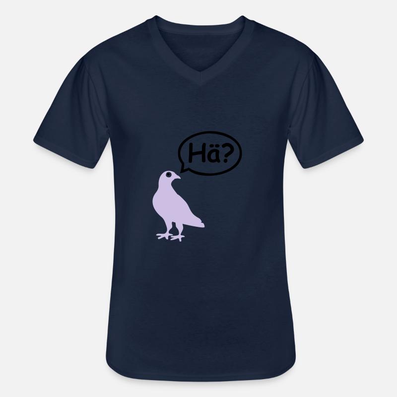 Lustige Taube - Männer-T-Shirt mit V-Ausschnitt - Navy