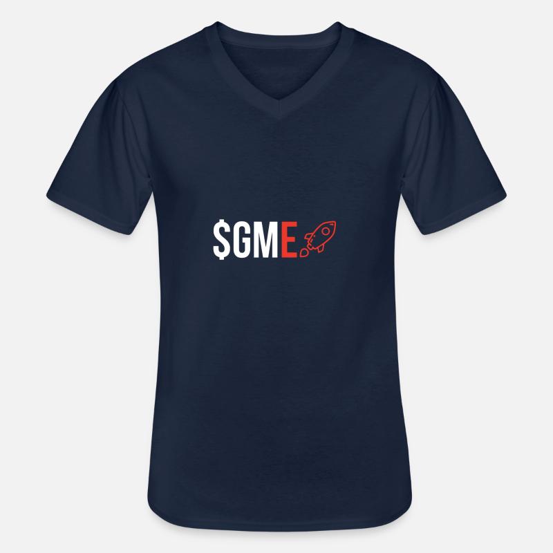 GME - Männer-T-Shirt mit V-Ausschnitt - Navy