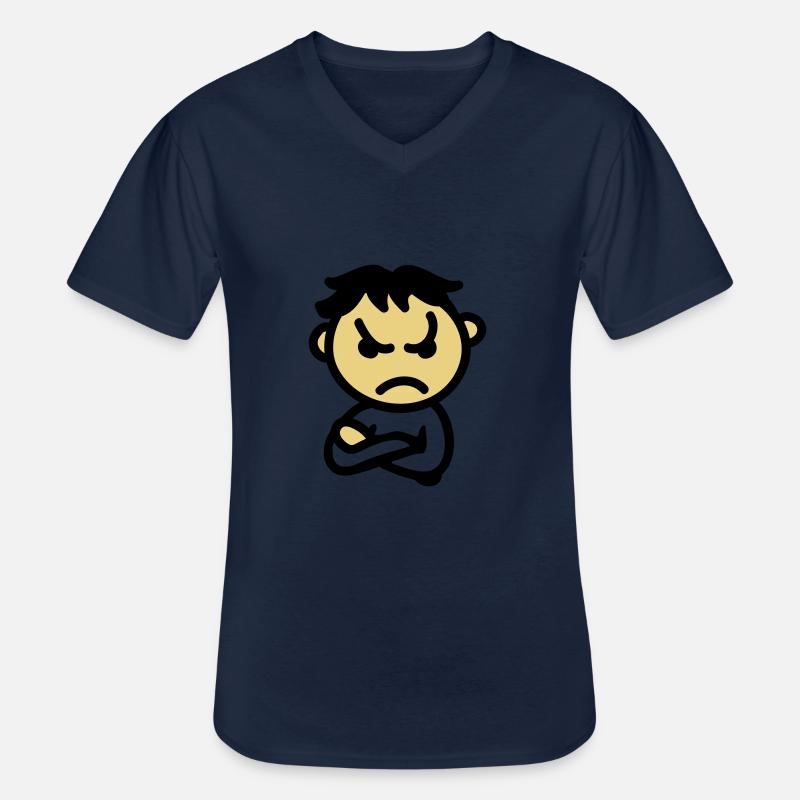 schlecht drauf - Männer-T-Shirt mit V-Ausschnitt - Navy