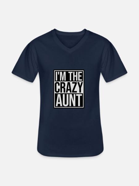 at The Crazy Aunt - Men's V-Neck T-Shirt - navy