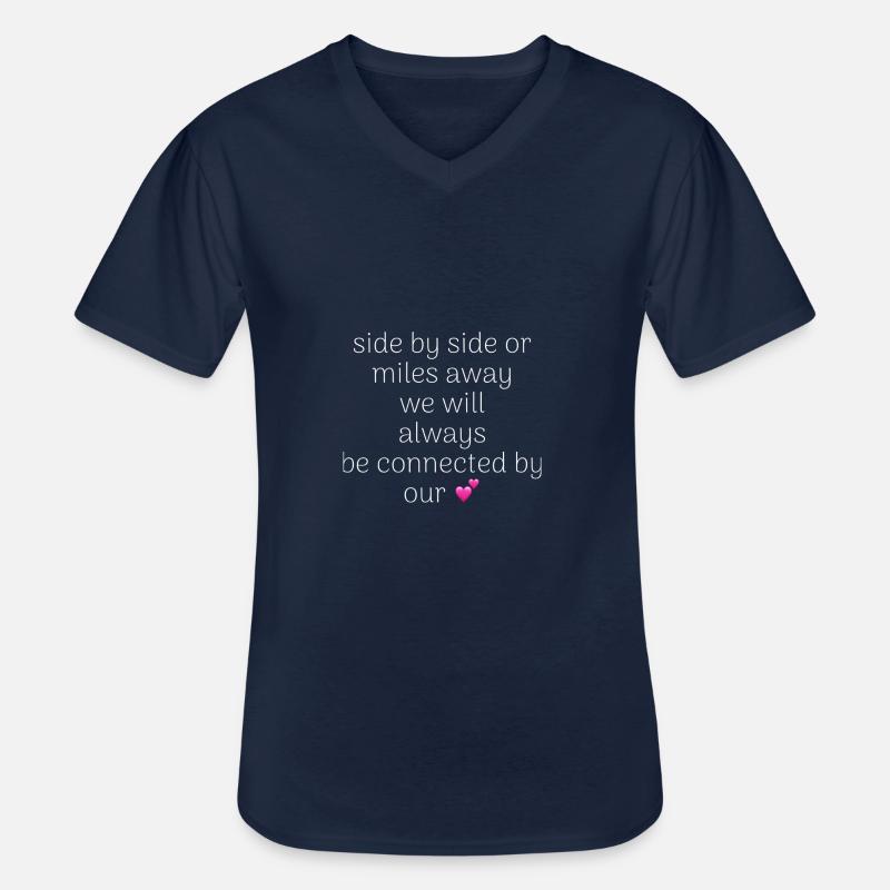BESTE FREUNDE - Männer-T-Shirt mit V-Ausschnitt - Navy