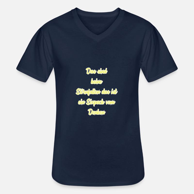 lustige sprüche lehrer - Männer-T-Shirt mit V-Ausschnitt - Navy