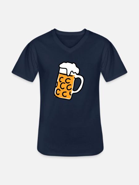 beer hump - Men's V-Neck T-Shirt - navy