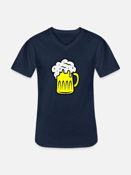 Bière 002 - T-shirt col V Homme - marine