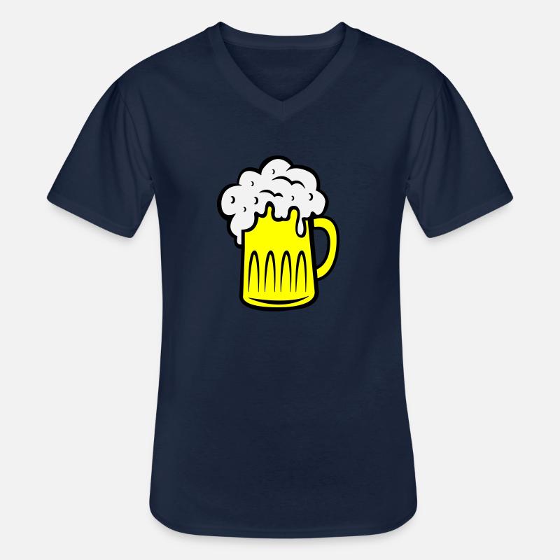 bier 002 - Männer-T-Shirt mit V-Ausschnitt - Navy