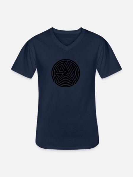 Anarchy - Men's V-Neck T-Shirt - navy