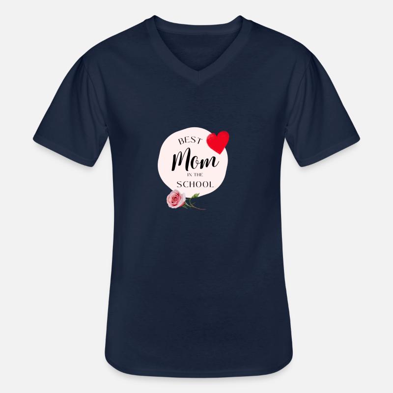 Beste Mutter der Schule - Männer-T-Shirt mit V-Ausschnitt - Navy