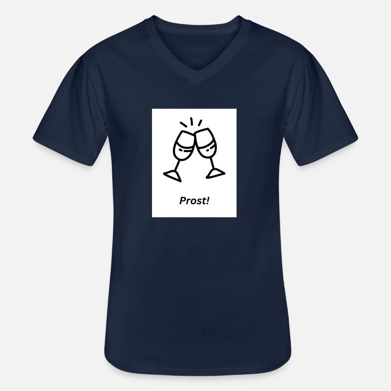 Prost Party - Männer-T-Shirt mit V-Ausschnitt - Navy