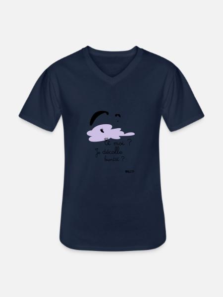 Body décolle bientot rose - T-shirt col V Homme - marine