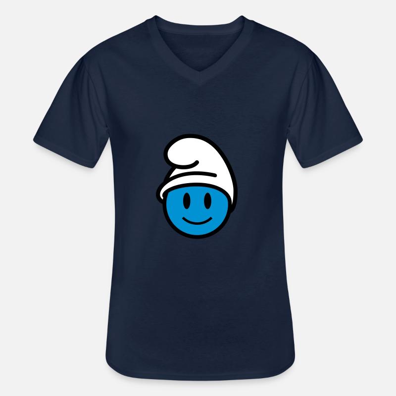 Smiley Strumpf Icon 3c - Männer-T-Shirt mit V-Ausschnitt - Navy