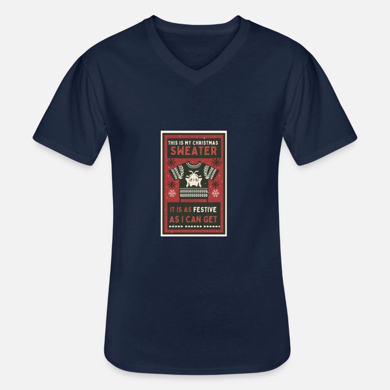 C’est mon pull de Noël. - T-shirt col V Homme - marine