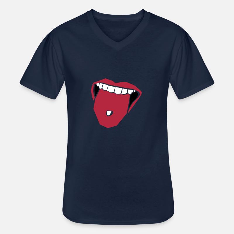 Drugs - Männer-T-Shirt mit V-Ausschnitt - Navy