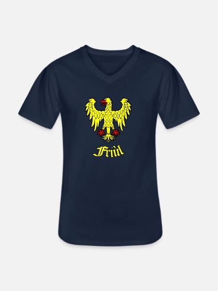 Friuli historical eagle - Men's V-Neck T-Shirt - navy