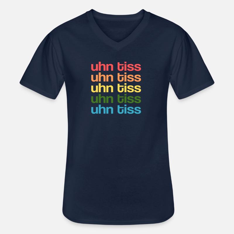 Uhn Tiss Techno Base Apparel - Männer-T-Shirt mit V-Ausschnitt - Navy