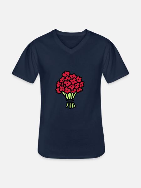 Bouquet 3 - Men's V-Neck T-Shirt - navy