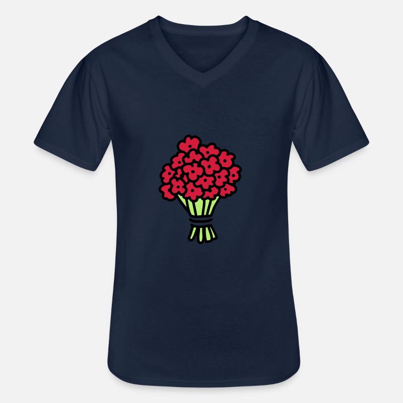 Blumenstrauß 3 - Männer-T-Shirt mit V-Ausschnitt - Navy