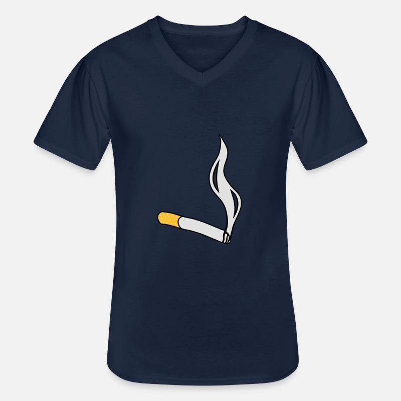 cigarette - Männer-T-Shirt mit V-Ausschnitt - Navy