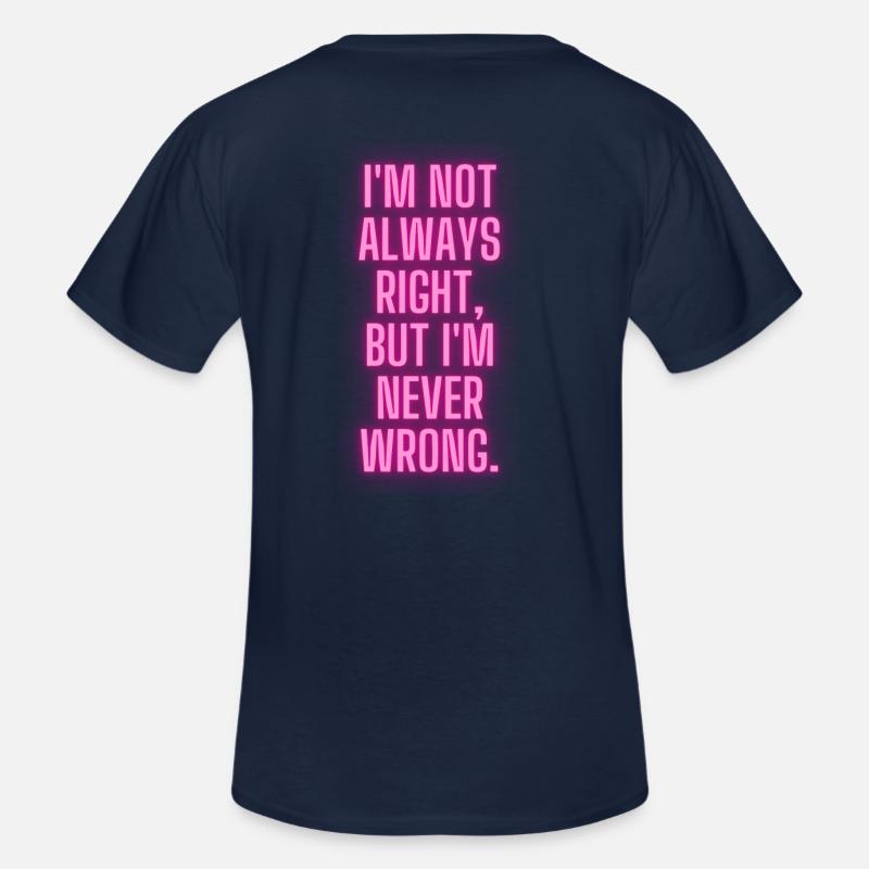 Iam never wrong - Männer-T-Shirt mit V-Ausschnitt - Navy
