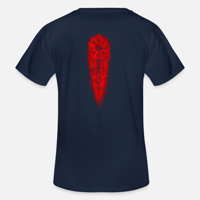 Wikinger Runen - Männer-T-Shirt mit V-Ausschnitt - Navy