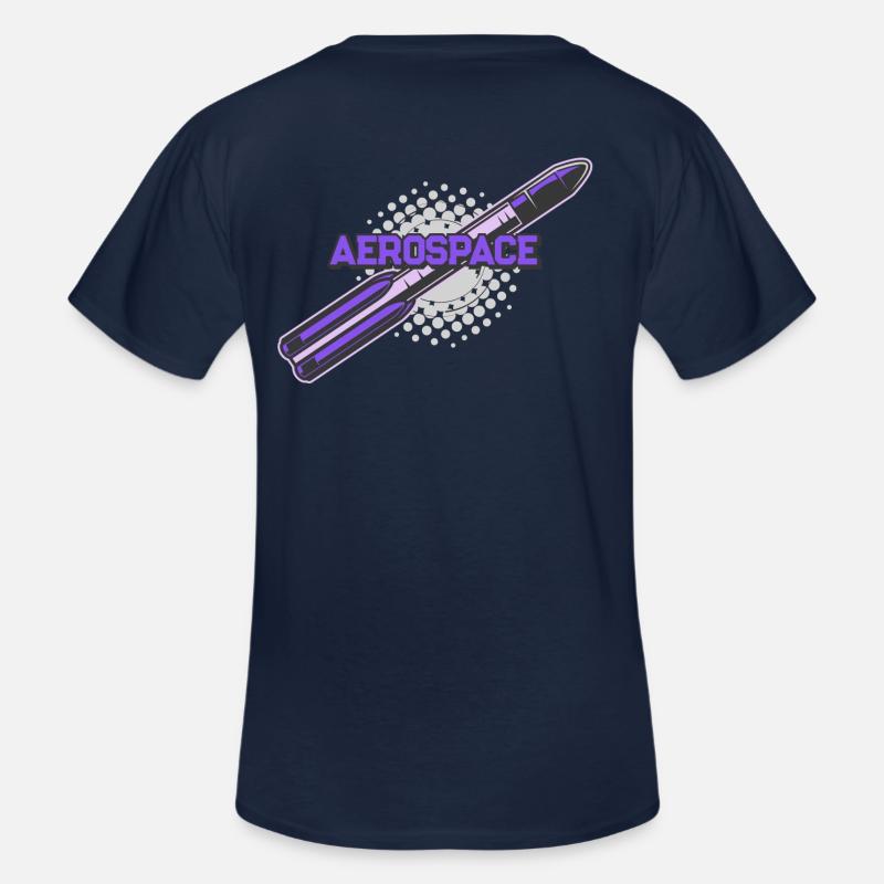 Cosmos spatial de fusée - T-shirt col V Homme - marine