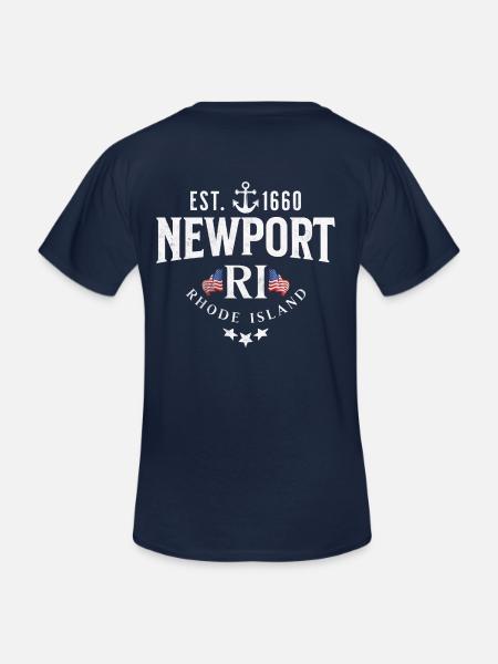 Newport, Rhode island - Men's V-Neck T-Shirt - navy