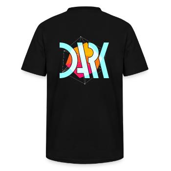 Dark Streetwear printed on the back - Men's V-Neck T-Shirt - black - Back - AI Model Male 185 light (185cm)