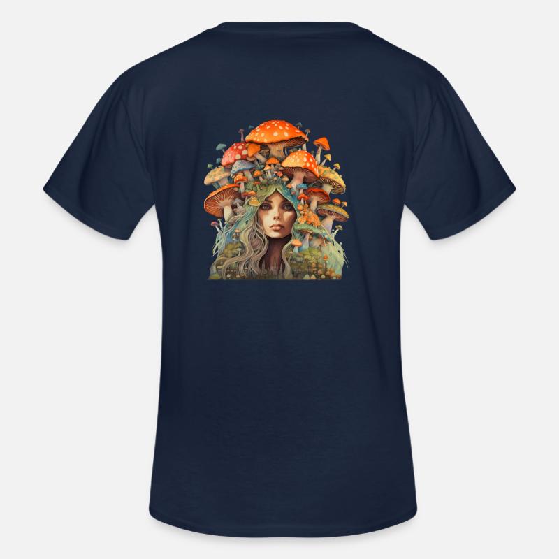 Mutter der Fliegenpilze - Mutter Erde - Männer-T-Shirt mit V-Ausschnitt - Navy
