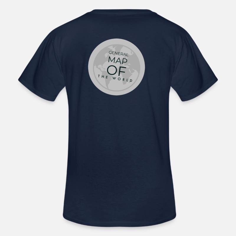 Übersichtskarte der Welt - Männer-T-Shirt mit V-Ausschnitt - Navy
