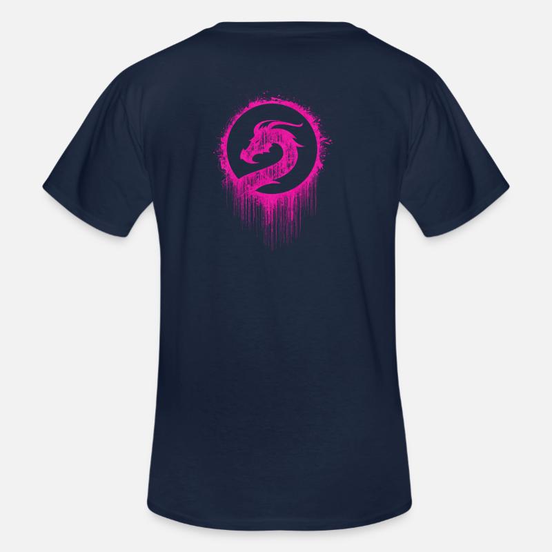 Drache Wikinger - Männer-T-Shirt mit V-Ausschnitt - Navy
