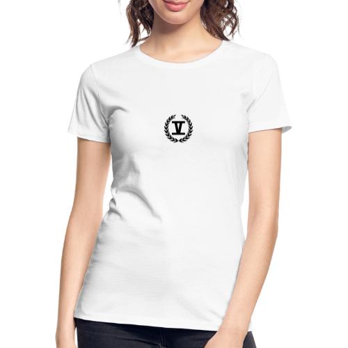 V Schwarz - Frauen Premium Bio T-Shirt