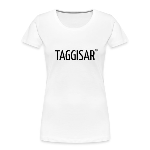 Taggisar Logo Black - Ekologisk premium-T-shirt dam