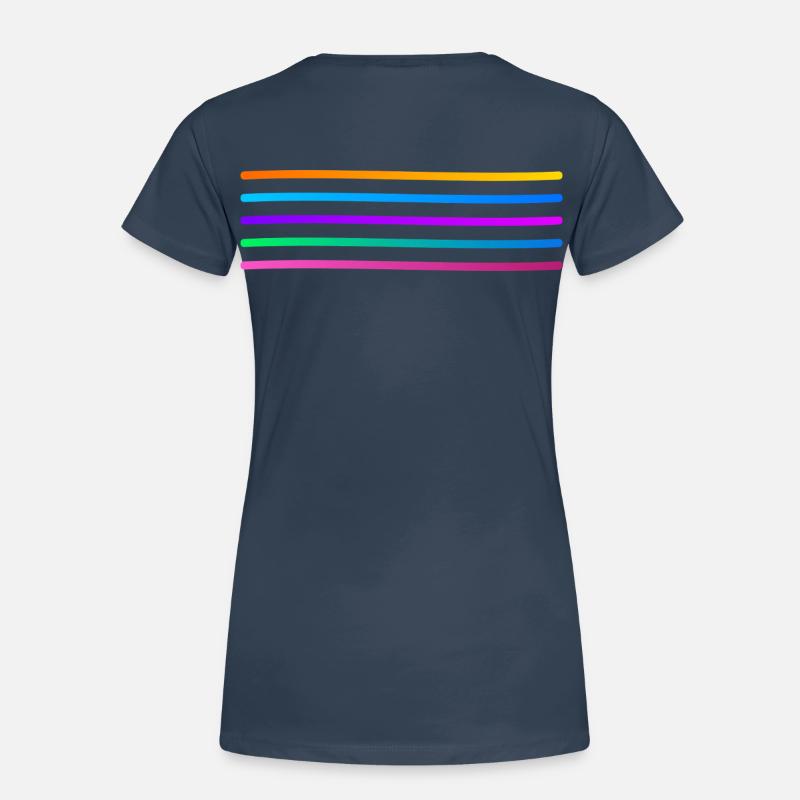 Rainbow Stripe Pattern - Women's Premium Organic T-Shirt - 