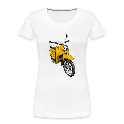 Schwalbenfahrer Shirt, gelbe Schwalbe - Frauen Premium Bio T-Shirt