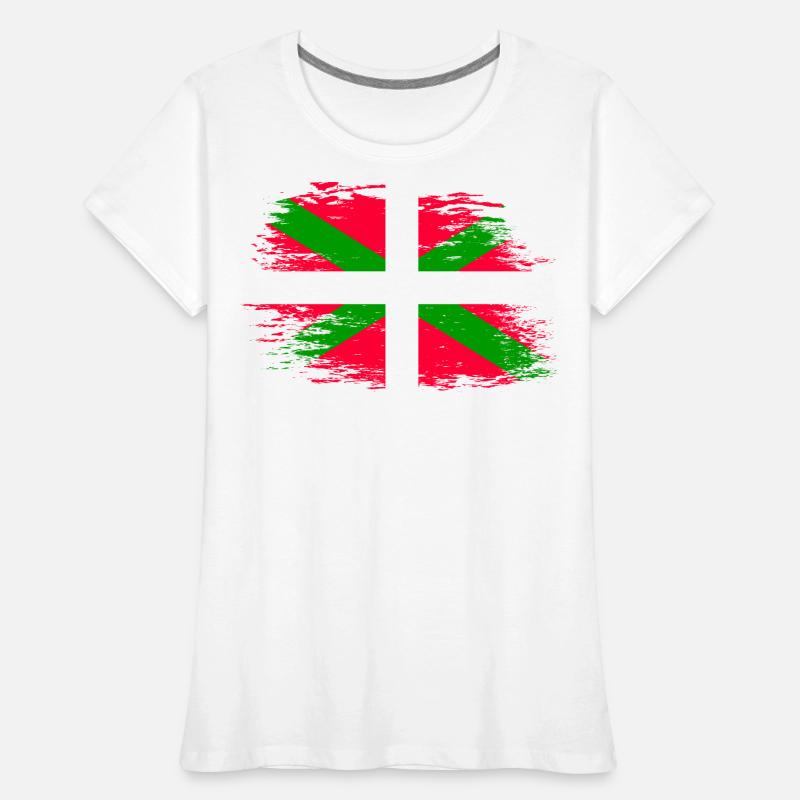 Drapeau basque utilisé T-shirt bio Premium Femme