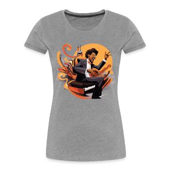 Meister des Klaviers - Frauen Premium Bio T-Shirt -  - Vorne - Mia (176cm)