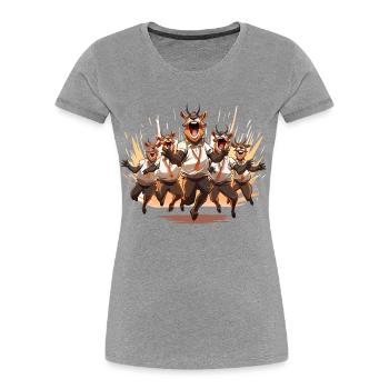 Die Jolly Hoofers - Frauen Premium Bio T-Shirt -  - Vorne - Mia (176cm)