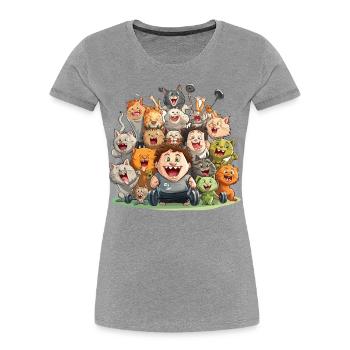 The Fit and Funny Crew - Women's Premium Organic T-Shirt -  - Front - Mia (176cm)