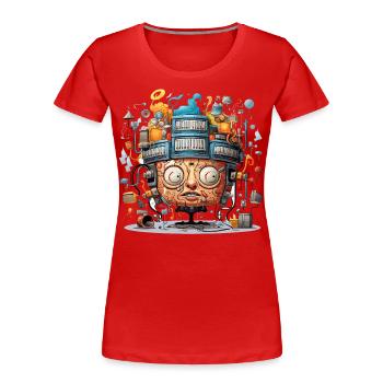 Die musikalische Mindmap - Frauen Premium Bio T-Shirt -  - Vorne - Mia (176cm)