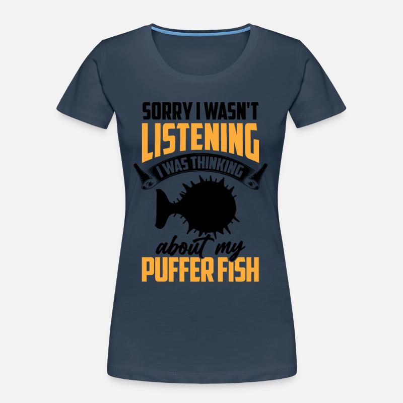 Penser au poisson-globe Poisson-globe géant T-shirt bio Premium Femme