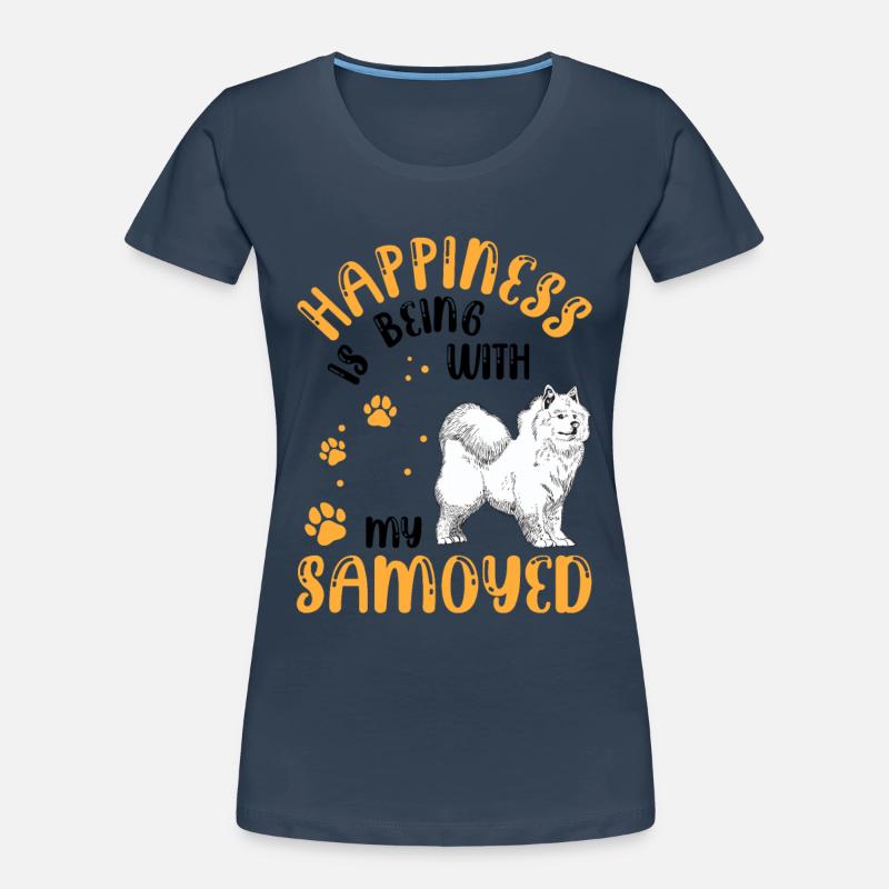 Samoyed makes me happy Samoyed Spitz Women's Premium Organic T-Shirt