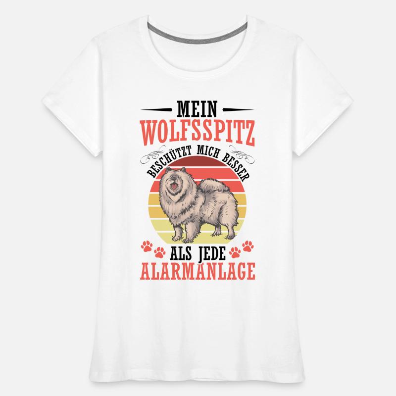 Wolfsspitz protects me German Wolfsspitz Women's Premium Organic T-Shirt