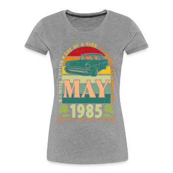 Mai 1985, Mai 1985, Mai 1985 Geburtstagsgeschenk. - Frauen Premium Bio T-Shirt -  - Vorne - Mia (176cm)