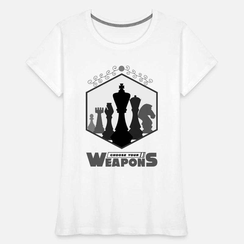 Échecs, joueurs d'échecs, échecs T-shirt bio Premium Femme