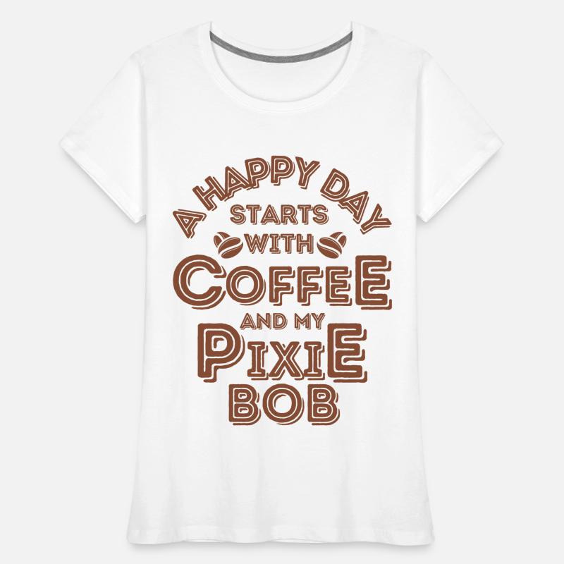 Pixie Bob Katze Kaffee Cafe Frauen Premium Bio T-Shirt