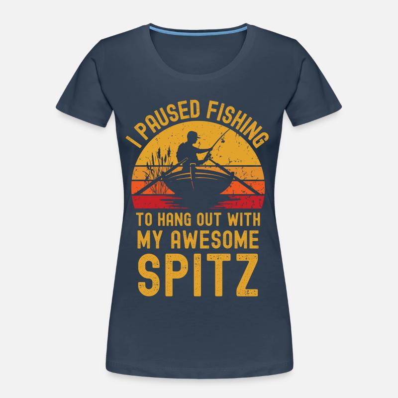 Pêche, pêche et Spitz T-shirt bio Premium Femme