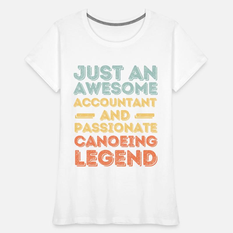 Comptable canoë rétro T-shirt bio Premium Femme